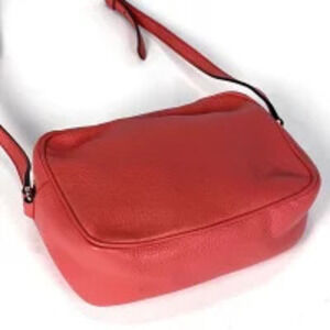 Gucci Leather Red Fringe Tassel Bag Soho Shoulder